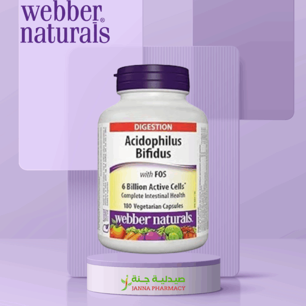Webber Naturals Acidophilus & Bifidus – 60 Vegetarian Capsules