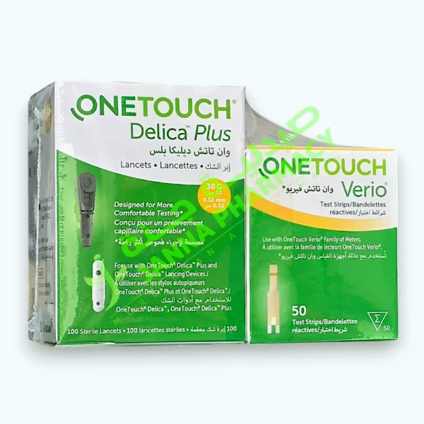 Onetouch  Verio Refill Kit( 2 Box Verio Strips+1*Delica Plus 100 Lancet)