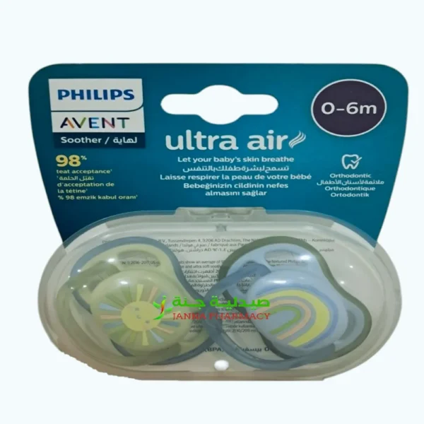 Philips Avent Ultra Air Pacifier 0-6m Boy X2