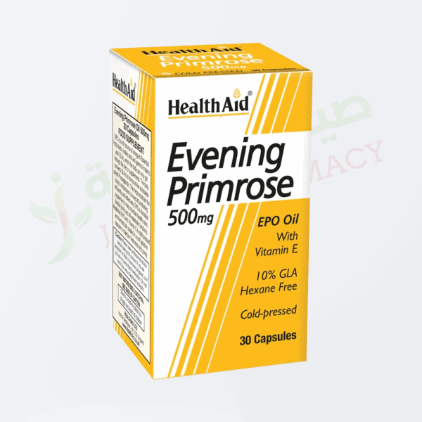 HealthAid Even Primrose Oil 500mg/Vit E Cap 30's