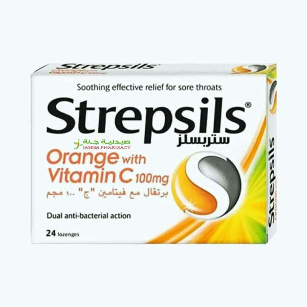 Strepsils Orange Vitamin C 100mgloz. 24