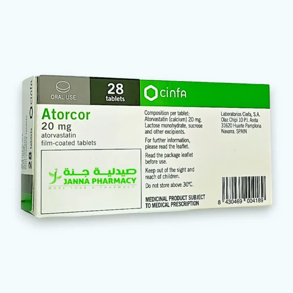 Atorcor 20mg Tab 28.S